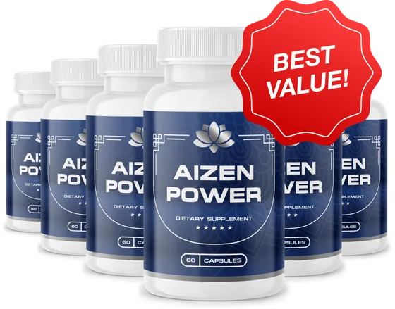 Six bottles of Aizen Power supplement, best value package